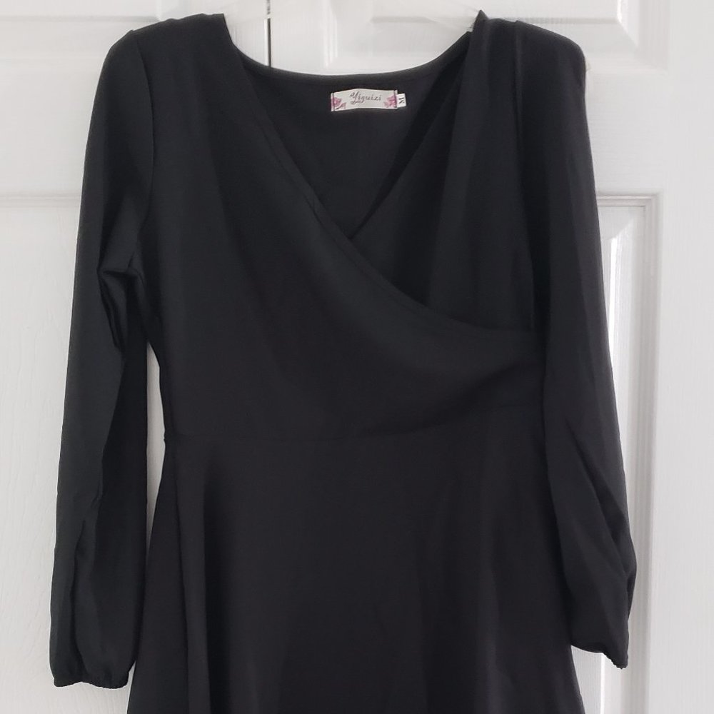 Long sleeve flare dress